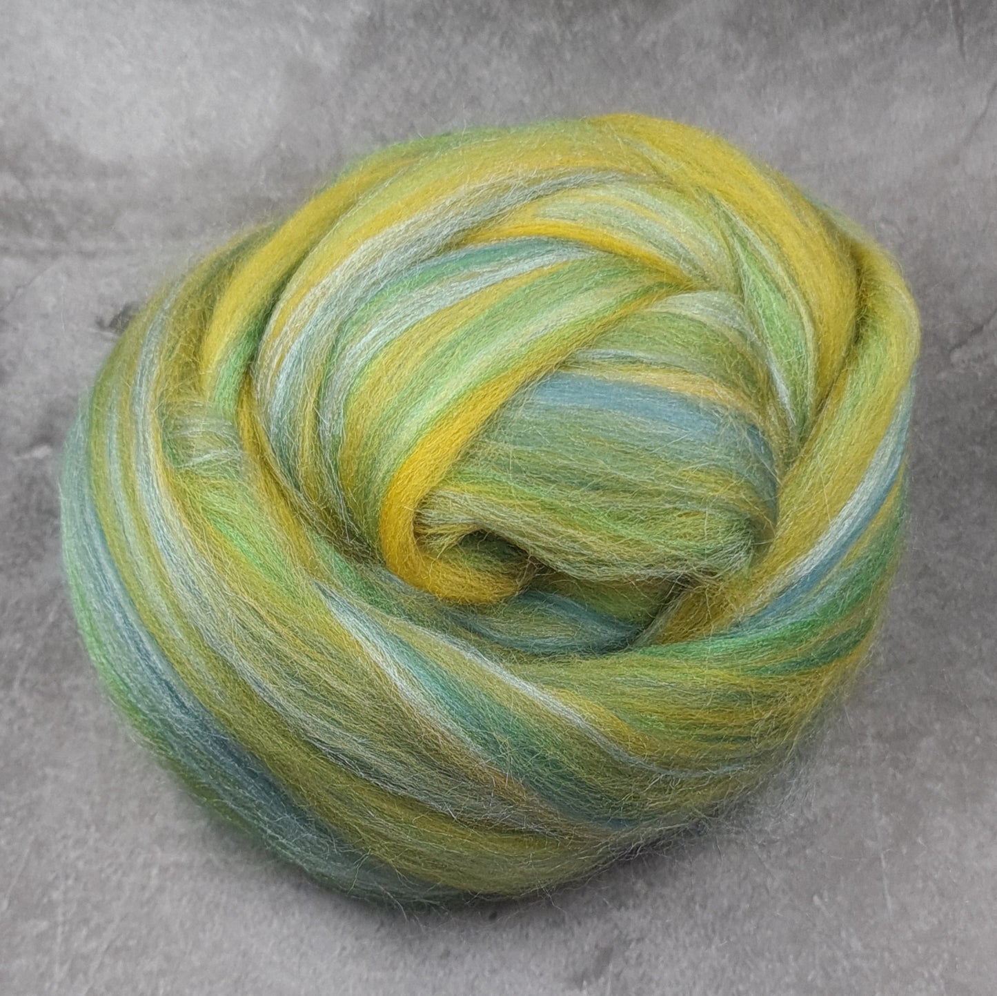 Green Meadow- Super Fine Merino & Tussah Silk combed top - Downend Blend