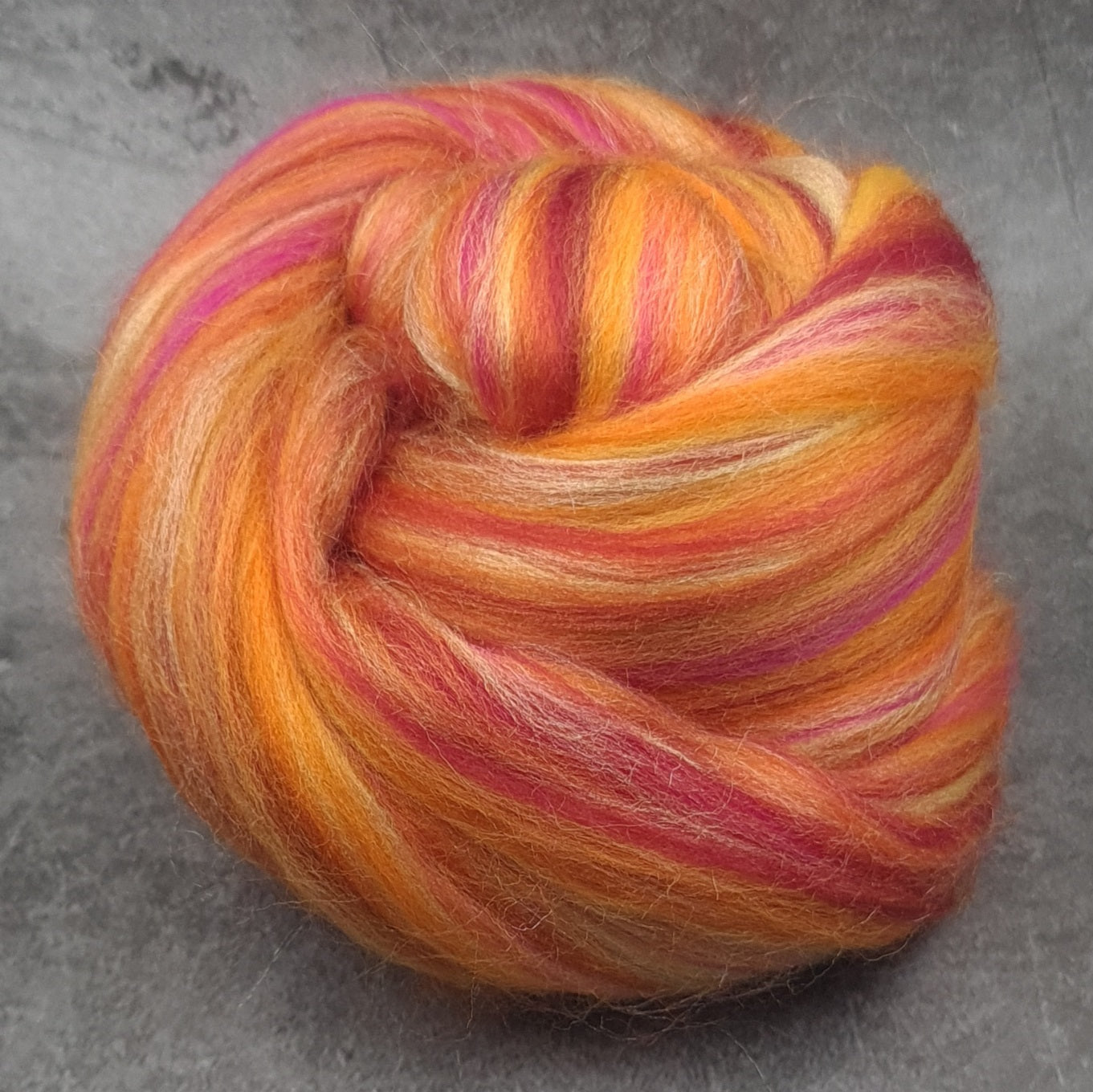 Fruit Salad - Super Fine Merino & Tussah Silk combed top - Downend Blend