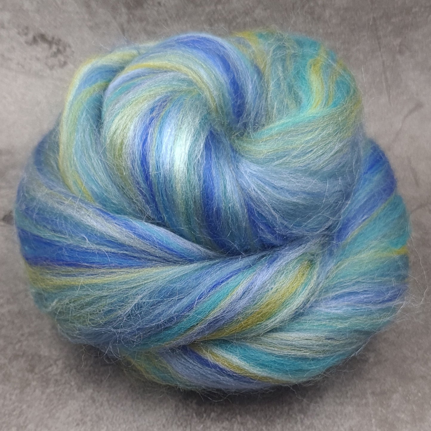 Blue Lagoon - Super Fine Merino & Tussah Silk combed top - Downend Blend