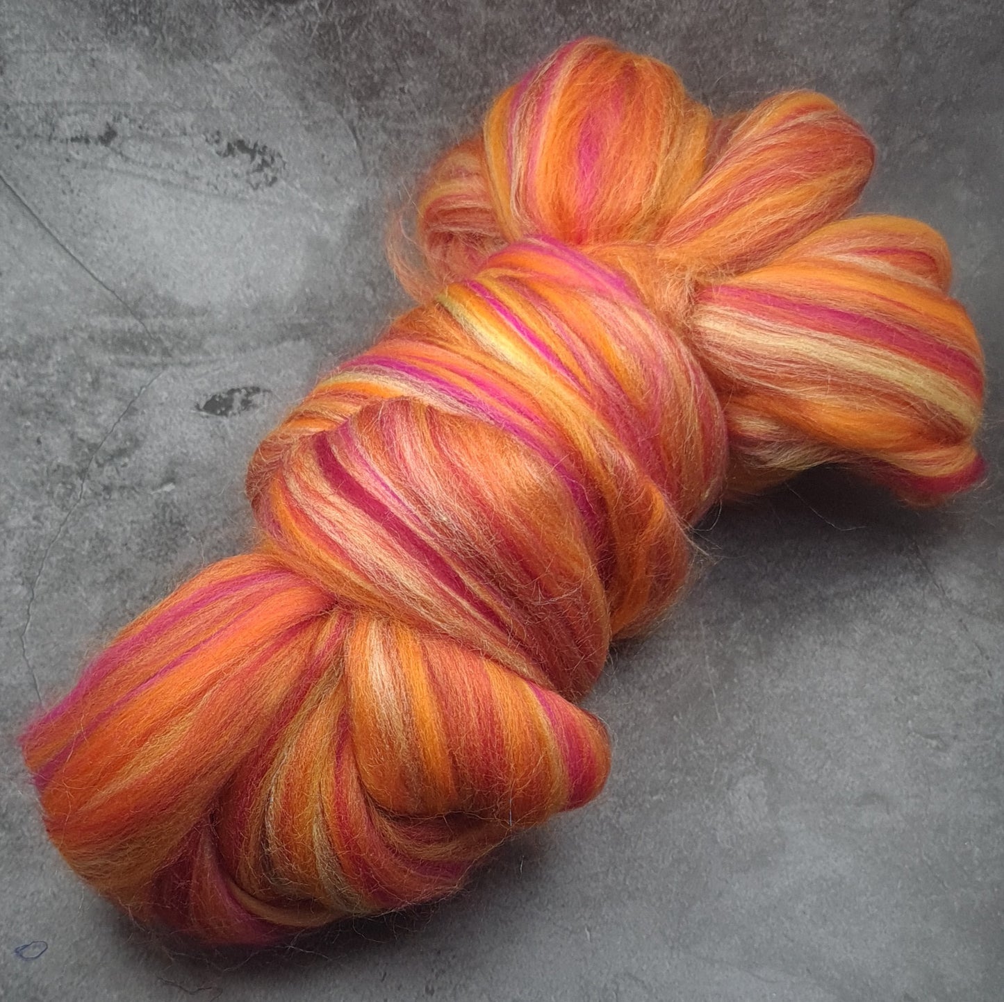 Fruit Salad - Super Fine Merino & Tussah Silk combed top - Downend Blend