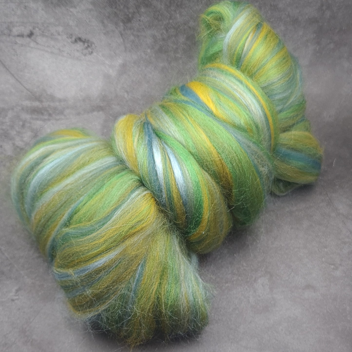 Green Meadow- Super Fine Merino & Tussah Silk combed top - Downend Blend