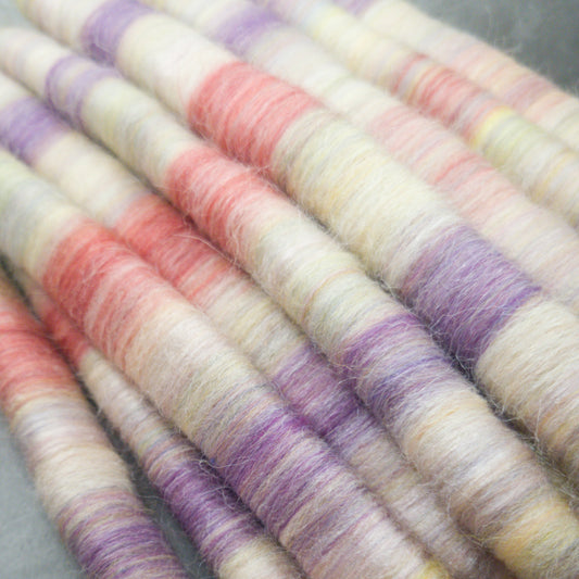 Rolags (or Punis) for spinning, Autumn Berry Ripple, Special Edition September '24