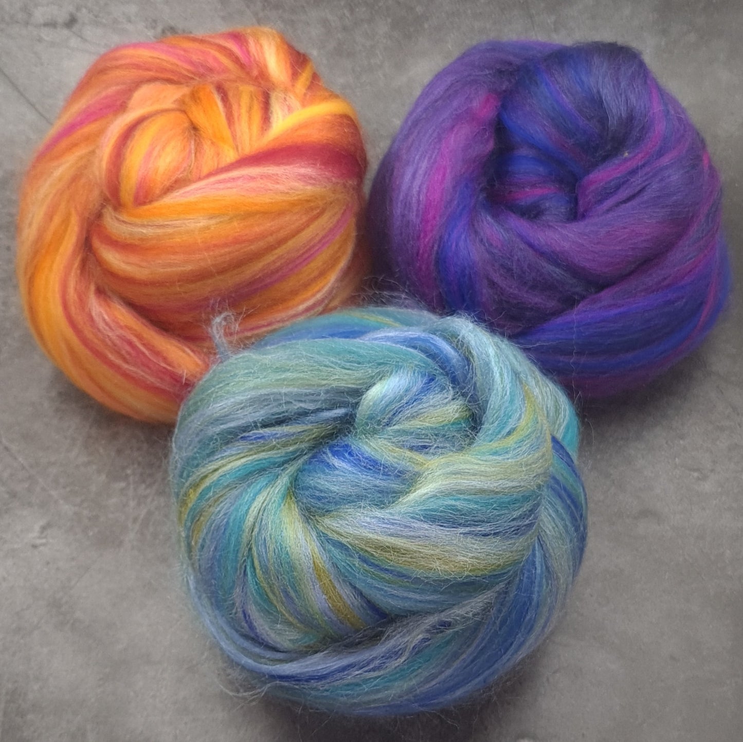 Taster Pack - Super Fine Merino & Tussah Silk combed top - Downend Blend