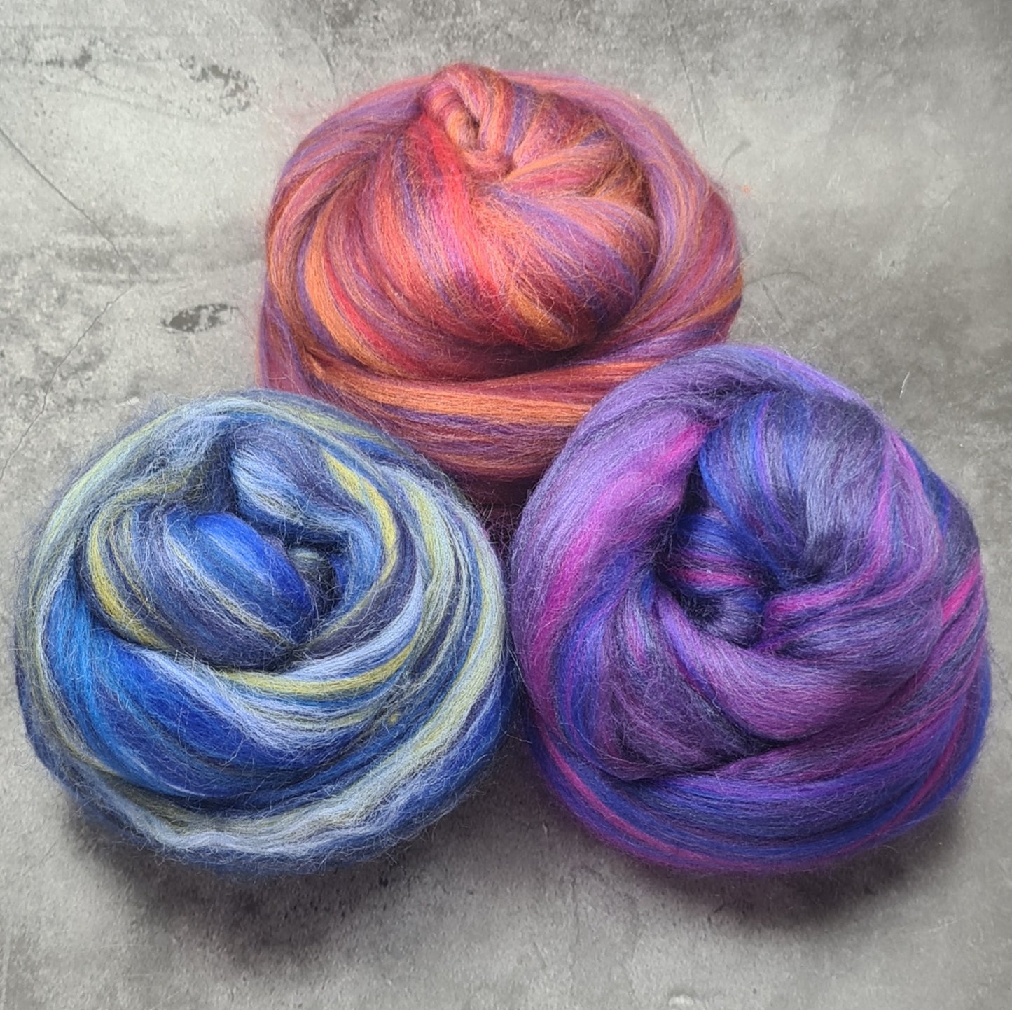 Taster Pack - Super Fine Merino & Tussah Silk combed top - Downend Blend