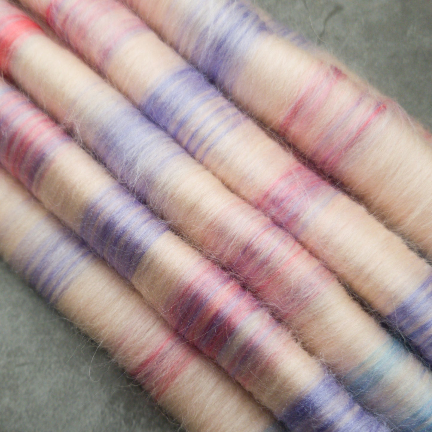 Rolags (or Punis) for spinning, Winter Heart, Special Edition February '25