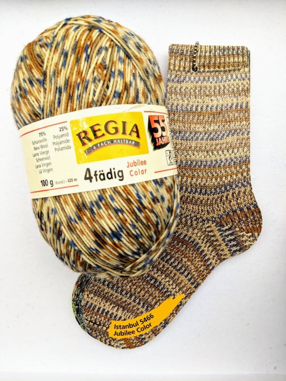 Regia Jubilee Color, 4 ply self patterning sock yarn, 100g