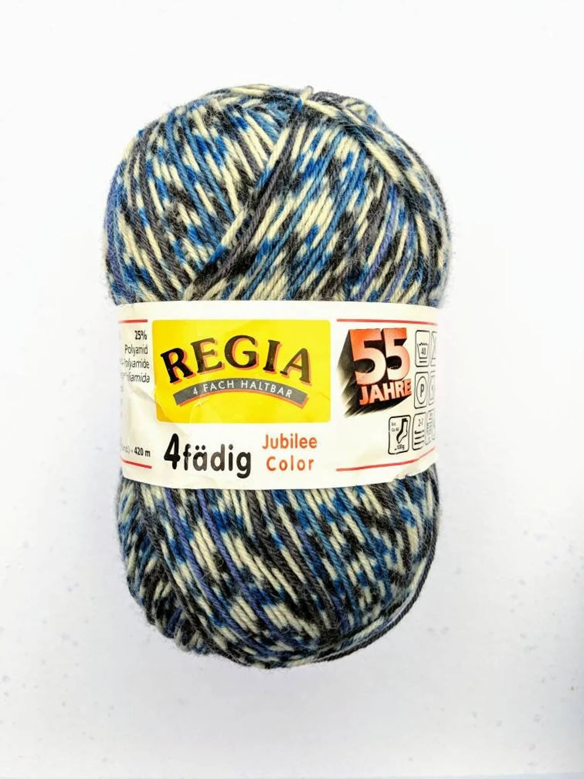 Regia Jubilee Color, 4 ply self patterning sock yarn, 100g