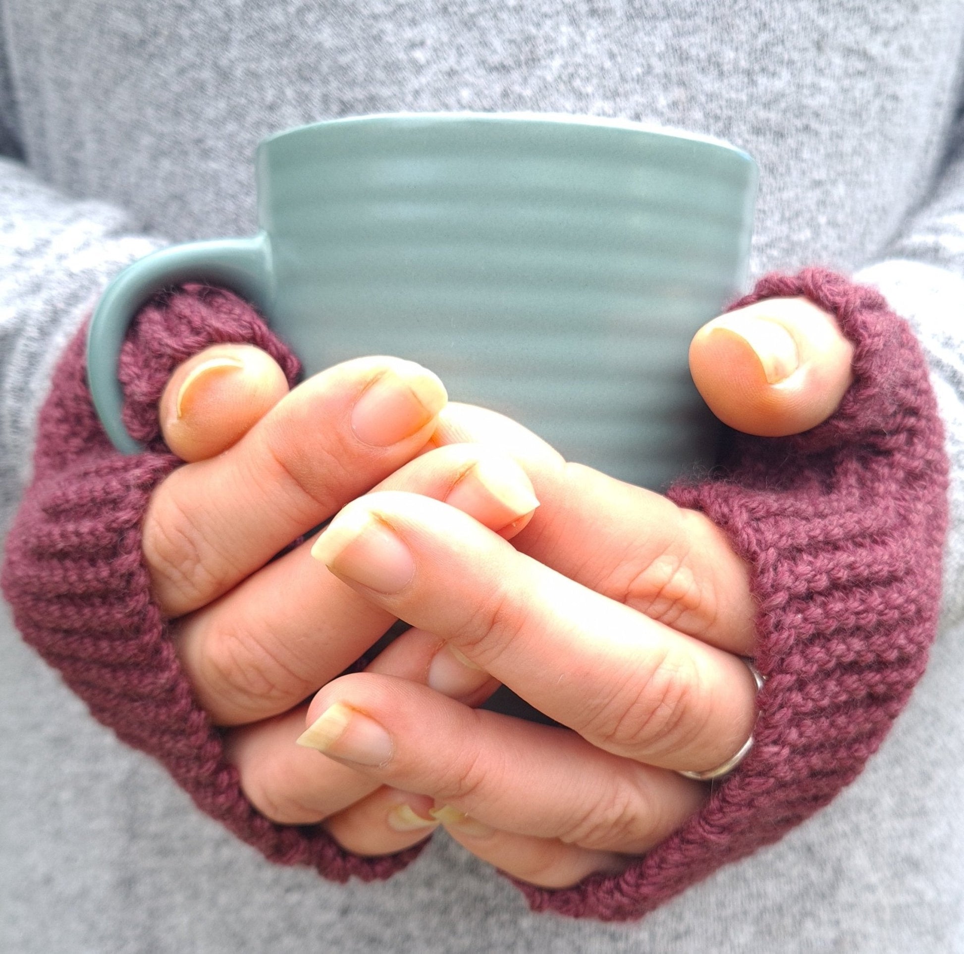 Handknitted Cashmere Wrist Warmers - Autumnal Tones a Wrist Warmers from A Little Trinket