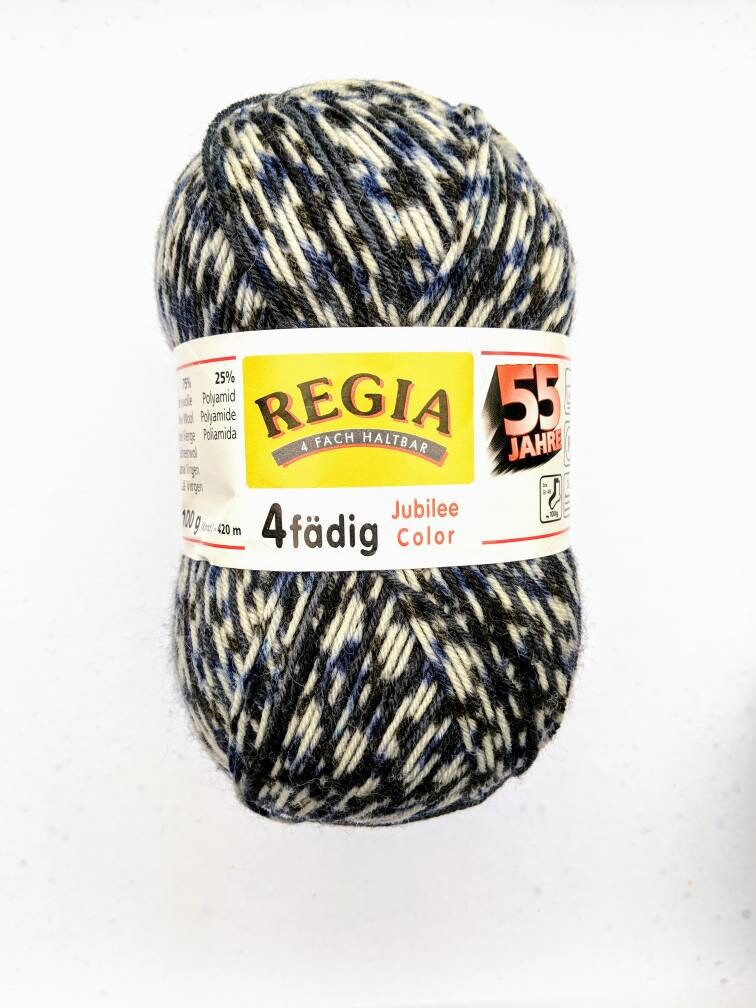 Self Patterning Sock Yarn, Regia 4 ply, Jubilee Color, London 5470, 100g