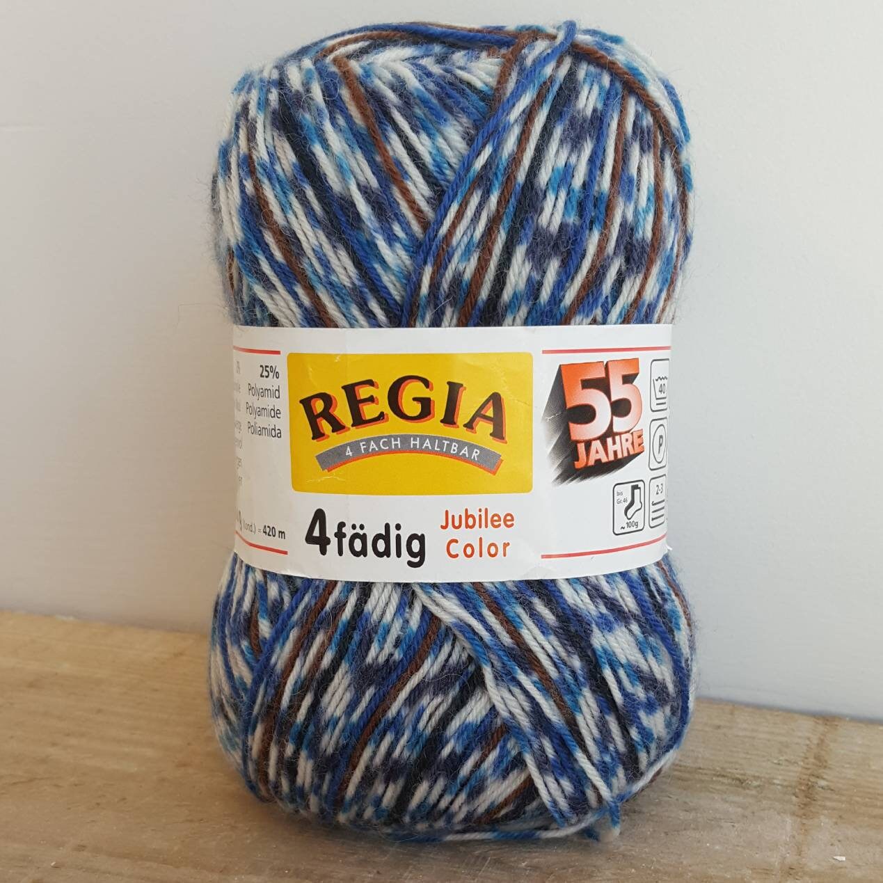 Self Patterning Sock Yarn, Regia 4 Ply, Jubilee Color, Gronland 5464, 100g