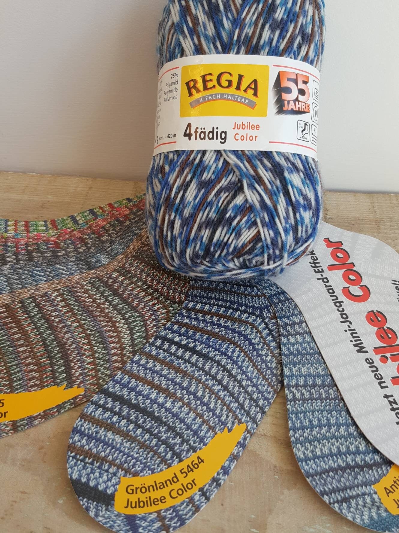 Self Patterning Sock Yarn, Regia 4 Ply, Jubilee Color, Gronland 5464, 100g